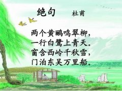 《绝句》：两个黄鹂鸣翠柳原文、翻译、